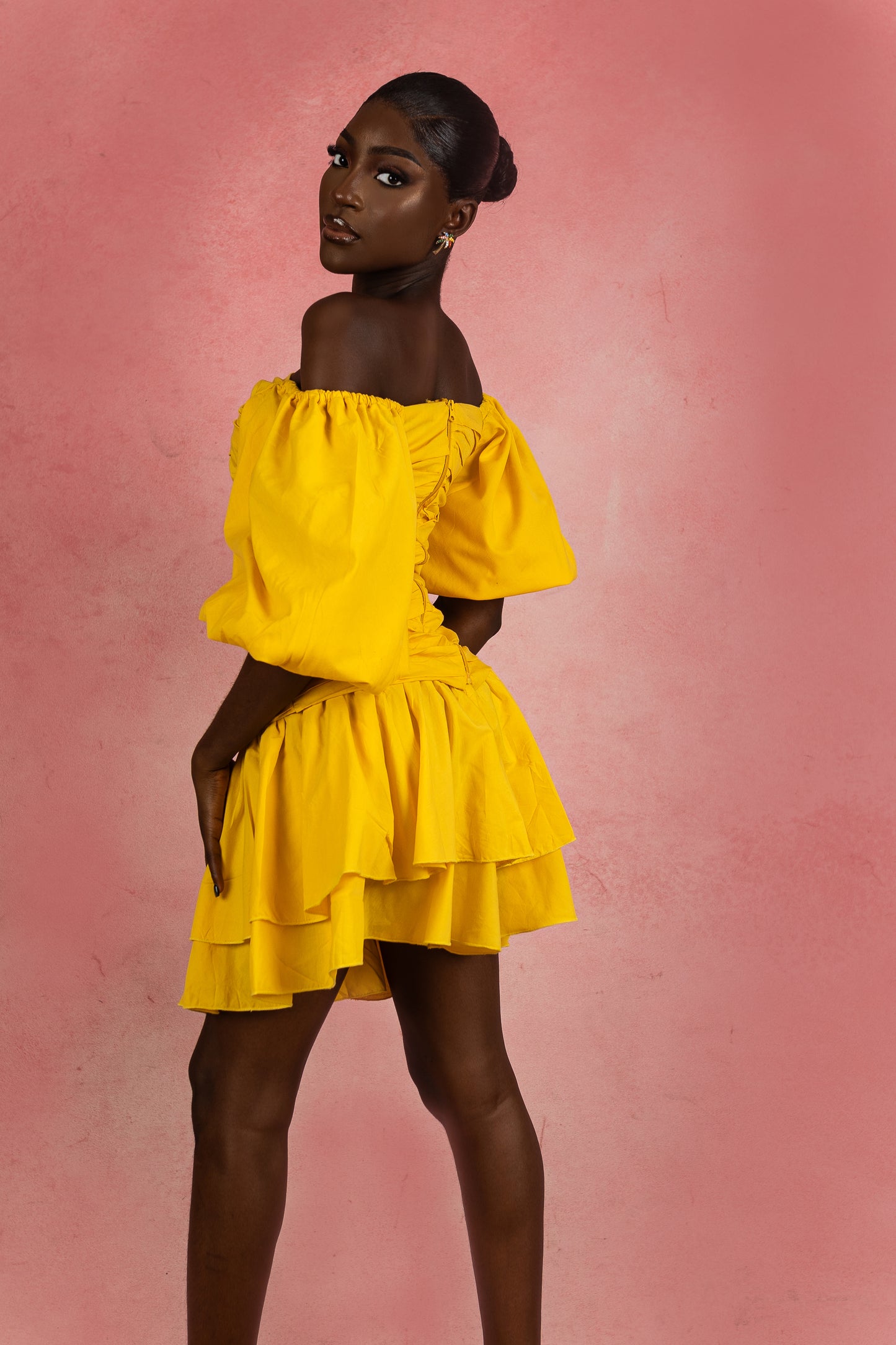 AMARA Yellow Skirt Set