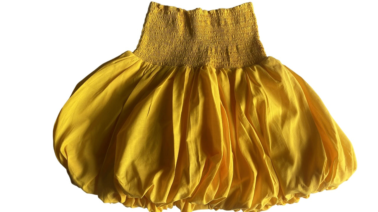 Yellow bubble skirt